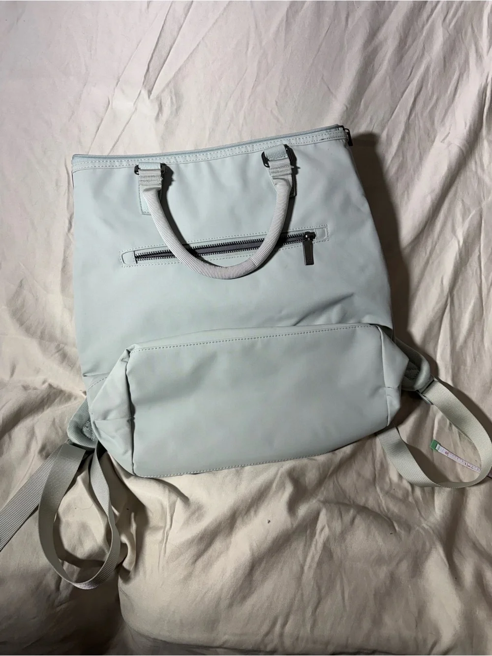 Pastel Light Blue Women's Convertible Backpack Tote